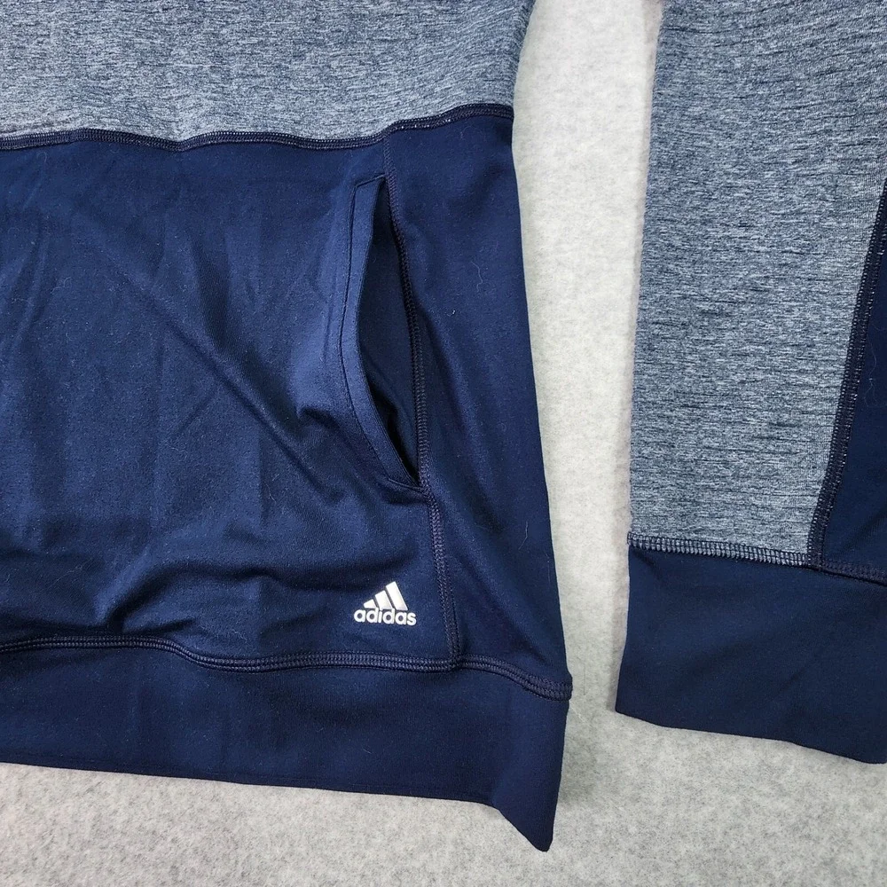 Adidas Michigan Wolverines Jacket Men Medium Blue 1/4 Zip ClimaLite Athletic Fit